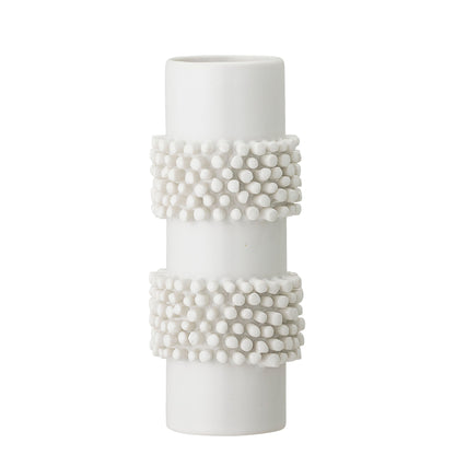 Bloomingville Barrit Vase, Weiß, Steingut