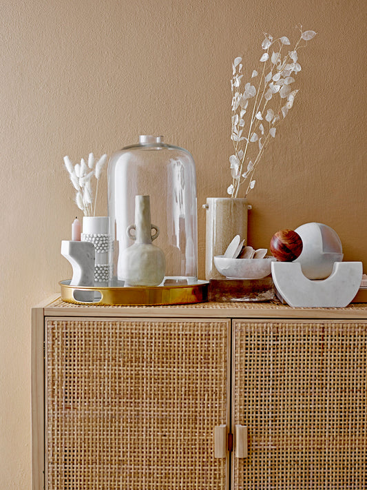 Bloomingville Barrit Vase, Weiß, Steingut