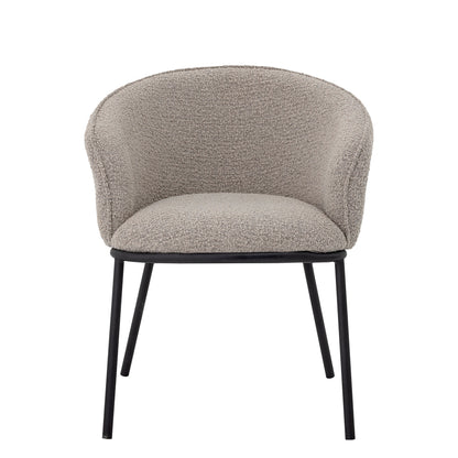 Bloomingville Cortone Esszimmerstuhl, Grau, Polyester
