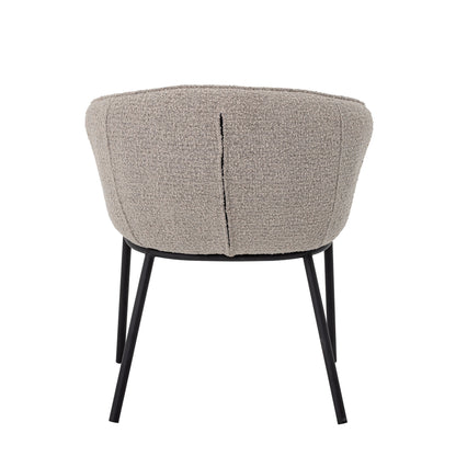 Bloomingville Cortone Esszimmerstuhl, Grau, Polyester