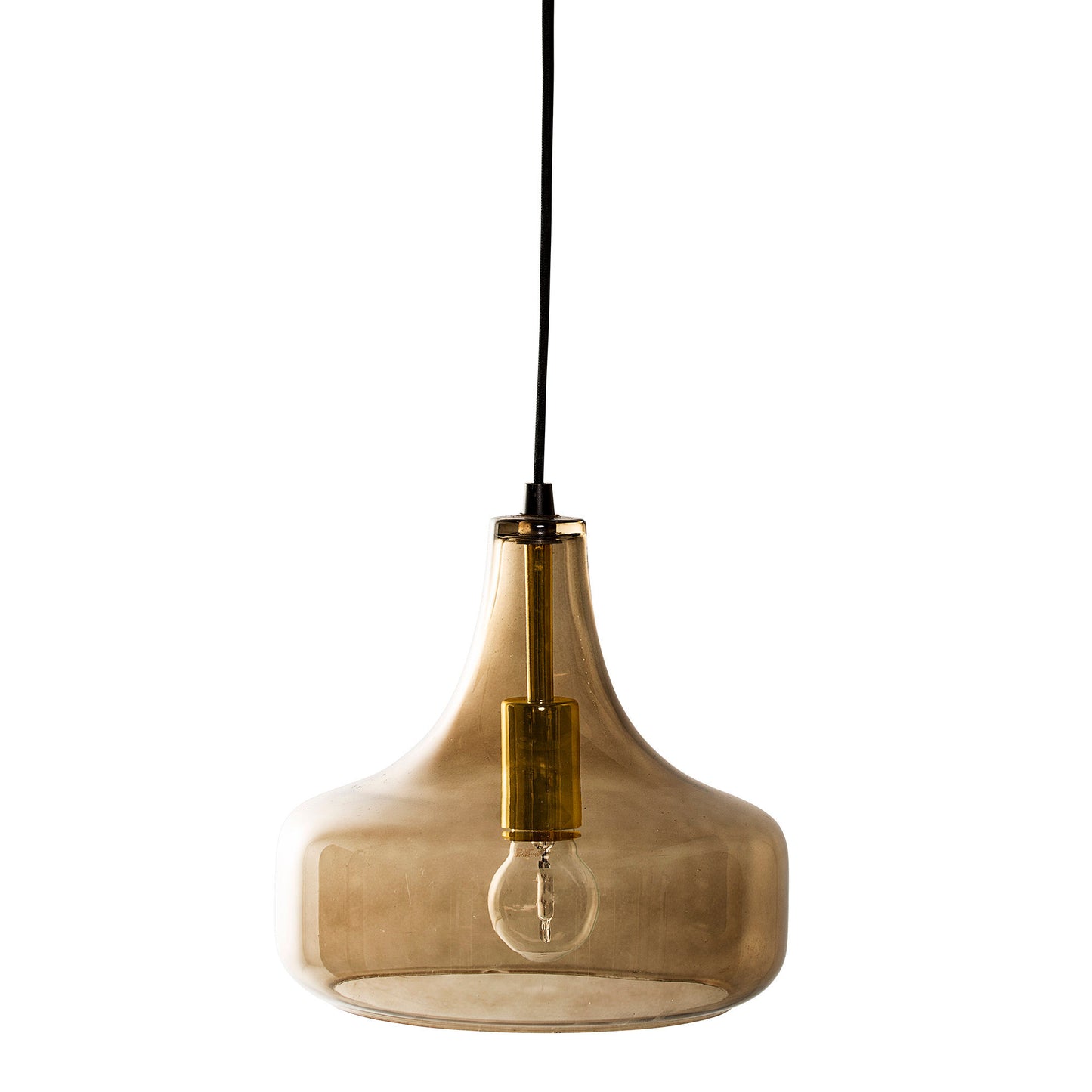 Bloomingville Yuser Hängeleuchte, Braun, Glas