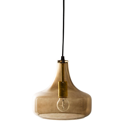 Bloomingville Yuser Hängeleuchte, Braun, Glas