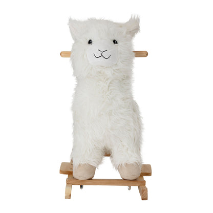 Bloomingville MINI Kinto Schaukelspielzeug, Lama, Weiß, Polyester