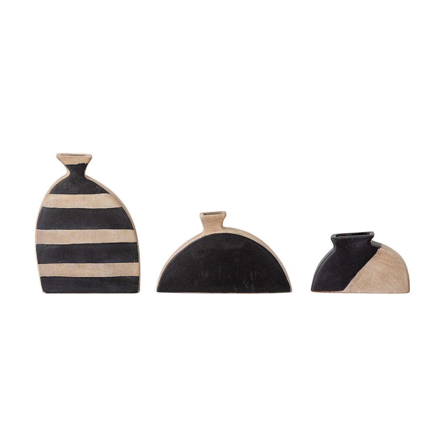Bloomingville Nezha Deko-Vase, Schwarz, Terrakotta