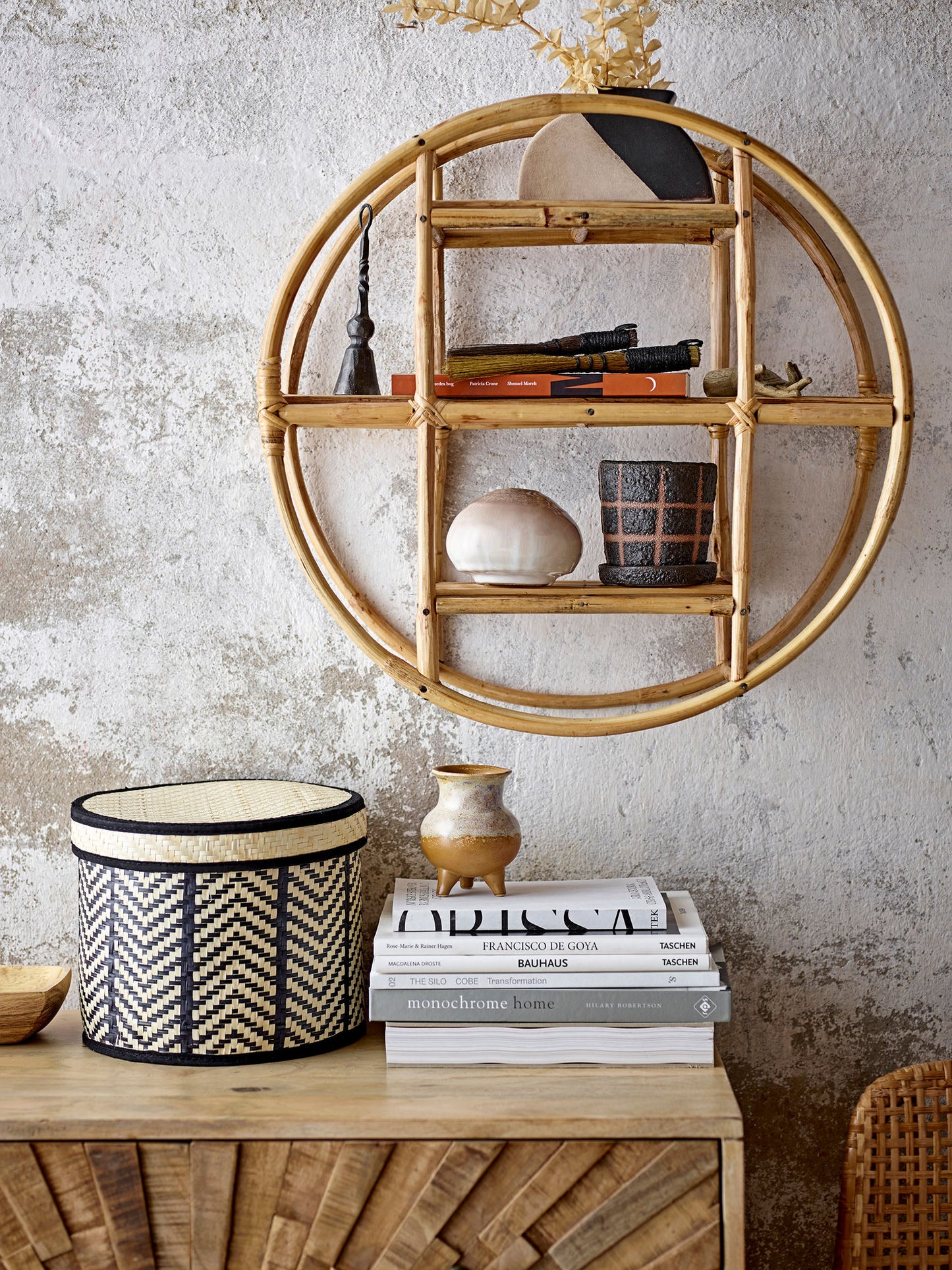 Bloomingville Nezha Deko-Vase, Schwarz, Terrakotta