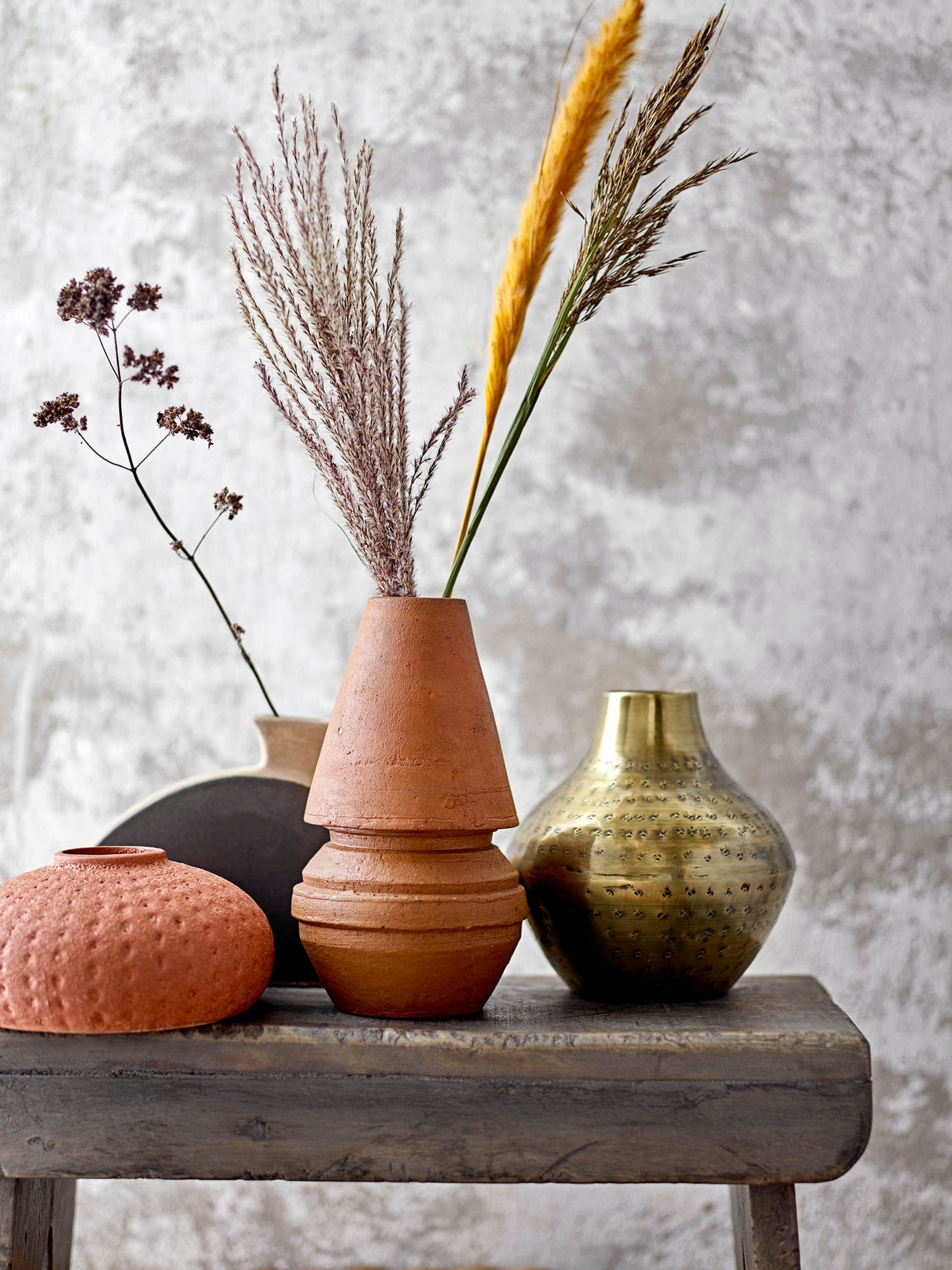 Bloomingville Nezha Deko-Vase, Schwarz, Terrakotta