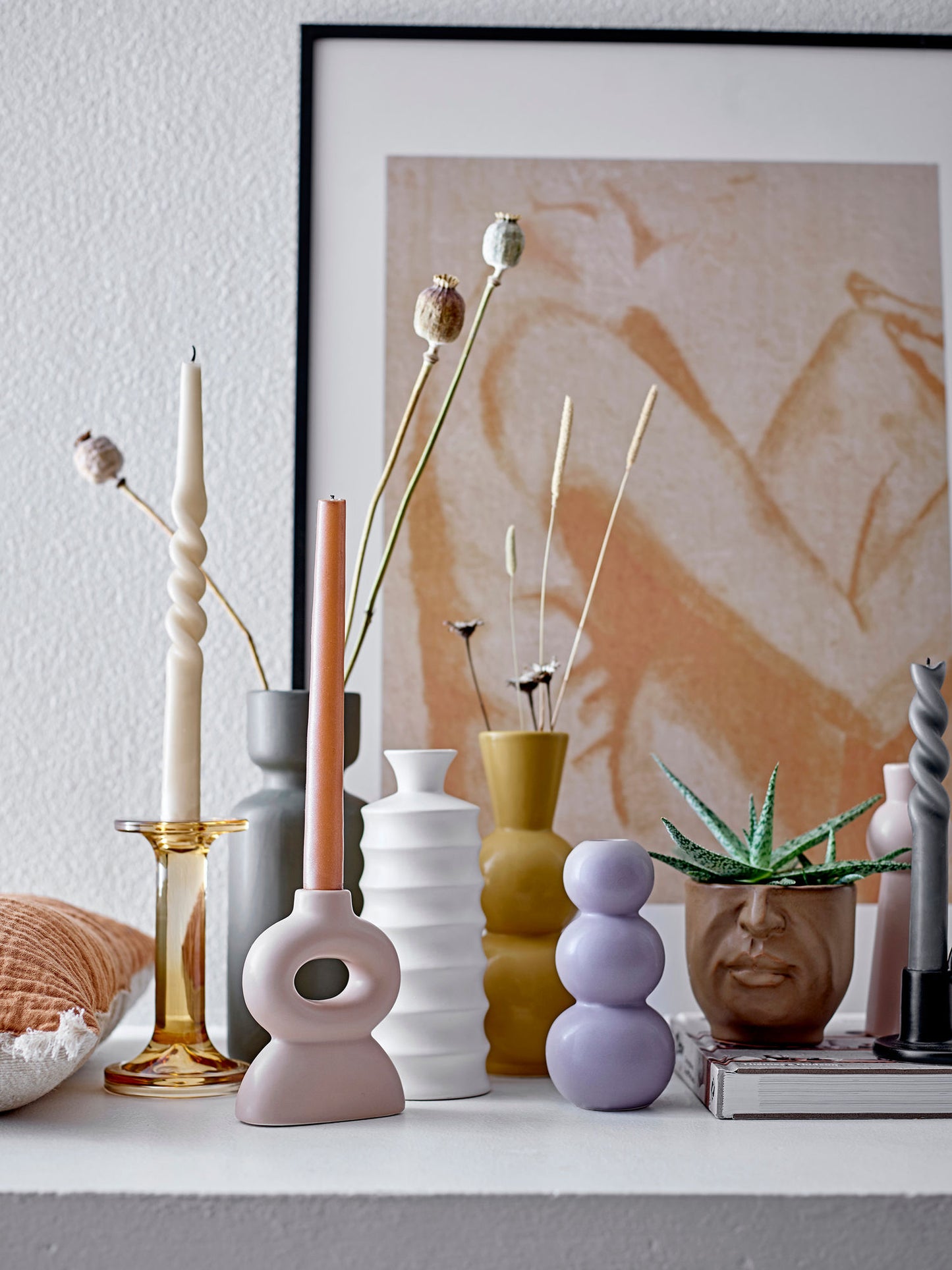 Bloomingville Jamey Kerzenhalter, Braun, Glas