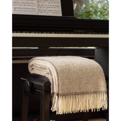 Wollwurfdecke Denver Beige