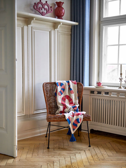 Bloomingville Candice Decke, Bunt, Recycelte Baumwolle
