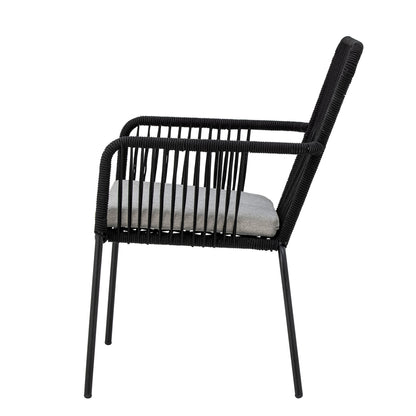 Bloomingville Santino Esszimmerstuhl, Schwarz, Metall