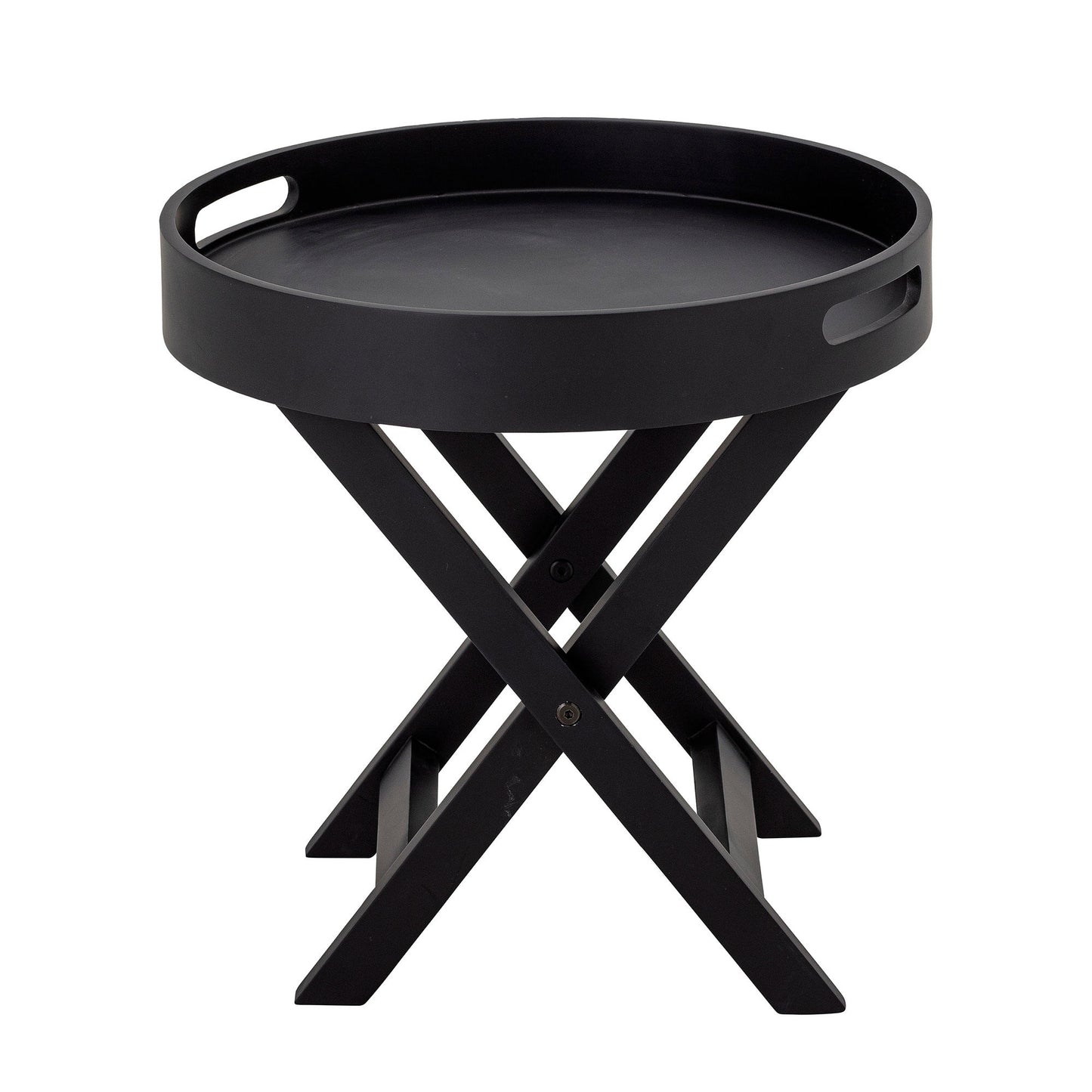 Bloomingville Freya Tablett-Tisch, Schwarz, Gummibaumholz