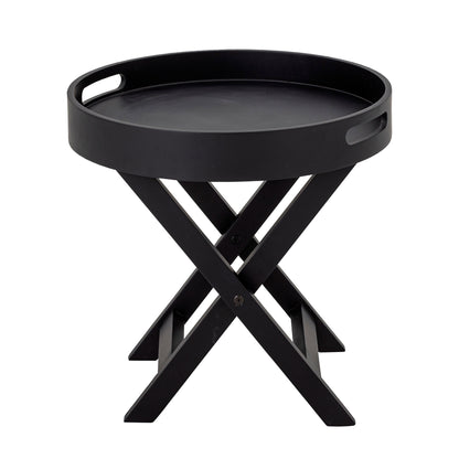 Bloomingville Freya Tablett-Tisch, Schwarz, Gummibaumholz