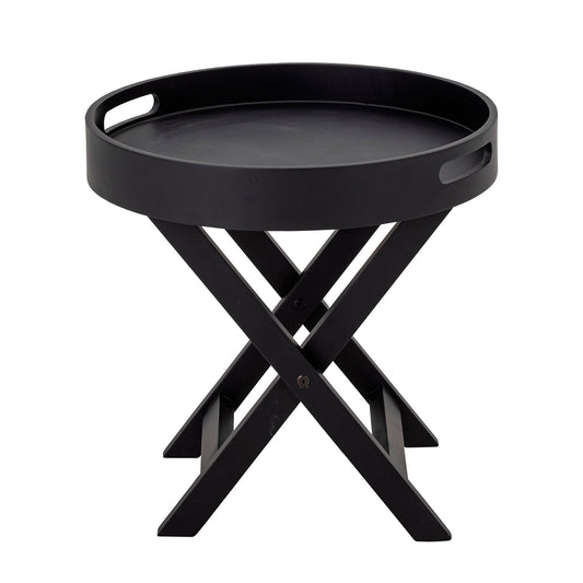 Bloomingville Freya Tablett-Tisch, Schwarz, Gummibaumholz