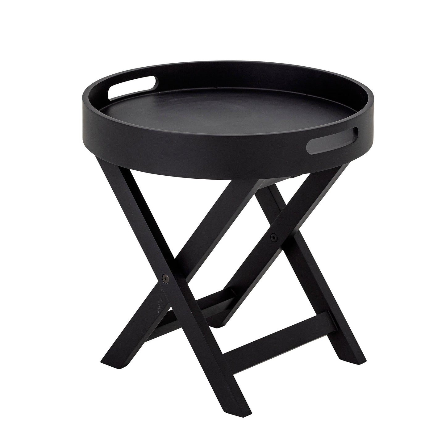 Bloomingville Freya Tablett-Tisch, Schwarz, Gummibaumholz