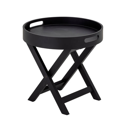 Bloomingville Freya Tablett-Tisch, Schwarz, Gummibaumholz
