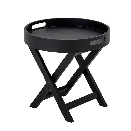 Bloomingville Freya Tablett-Tisch, Schwarz, Gummibaumholz