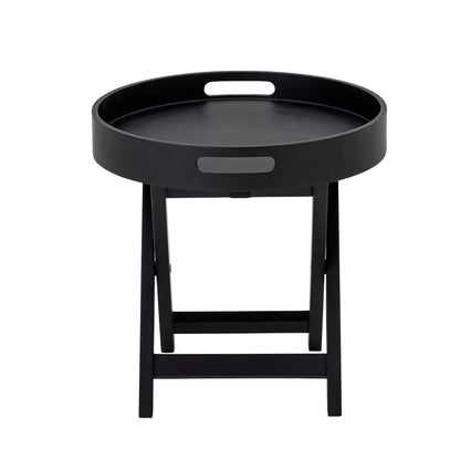Bloomingville Freya Tablett-Tisch, Schwarz, Gummibaumholz