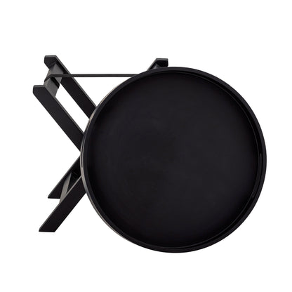 Bloomingville Freya Tablett-Tisch, Schwarz, Gummibaumholz