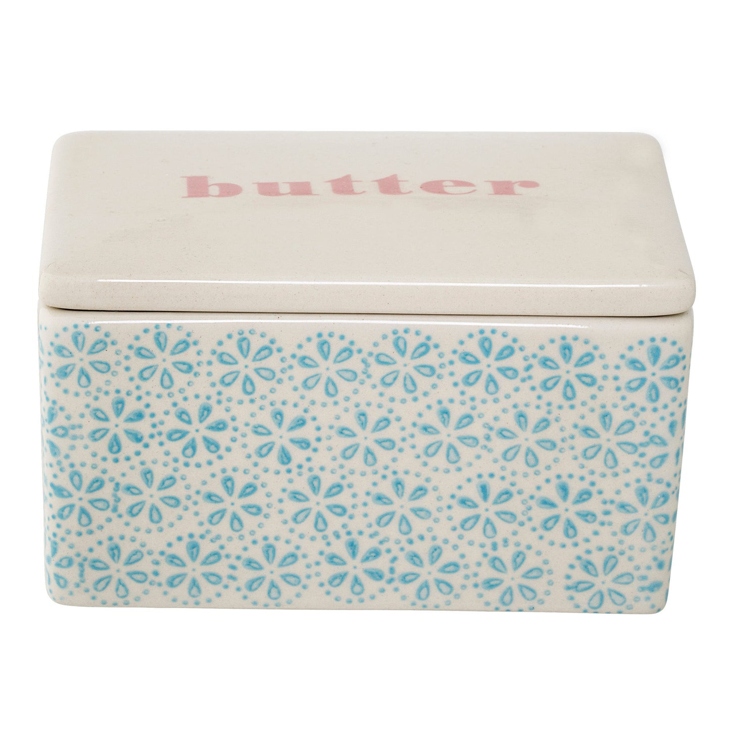 Bloomingville Patrizia Butterdose, Blau, Steingut
