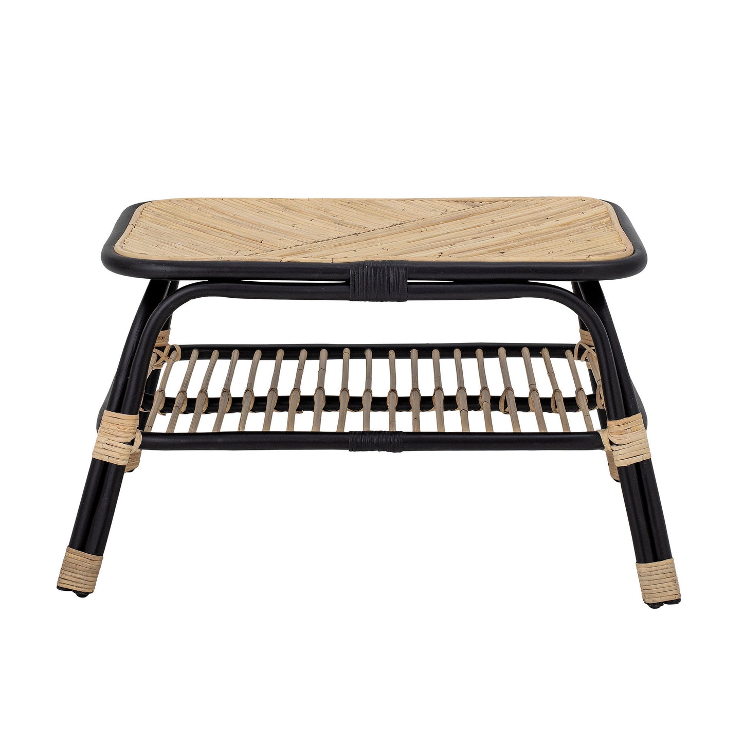 Bloomingville Loue Couchtisch, Schwarz, Rattan