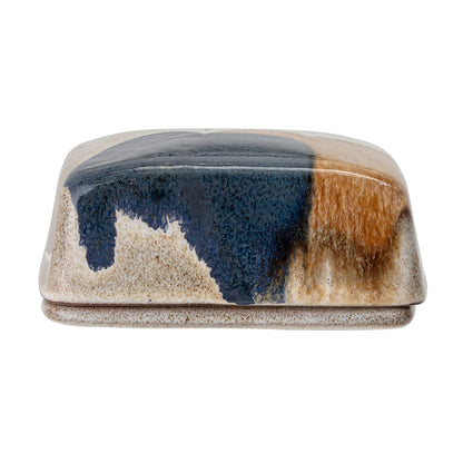 Bloomingville Jules Butterdose, Blau, Steingut