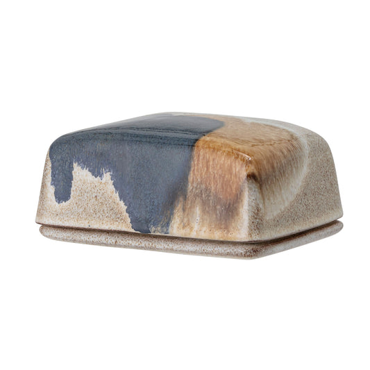 Bloomingville Jules Butterdose, Blau, Steingut