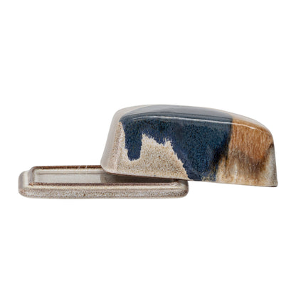 Bloomingville Jules Butterdose, Blau, Steingut