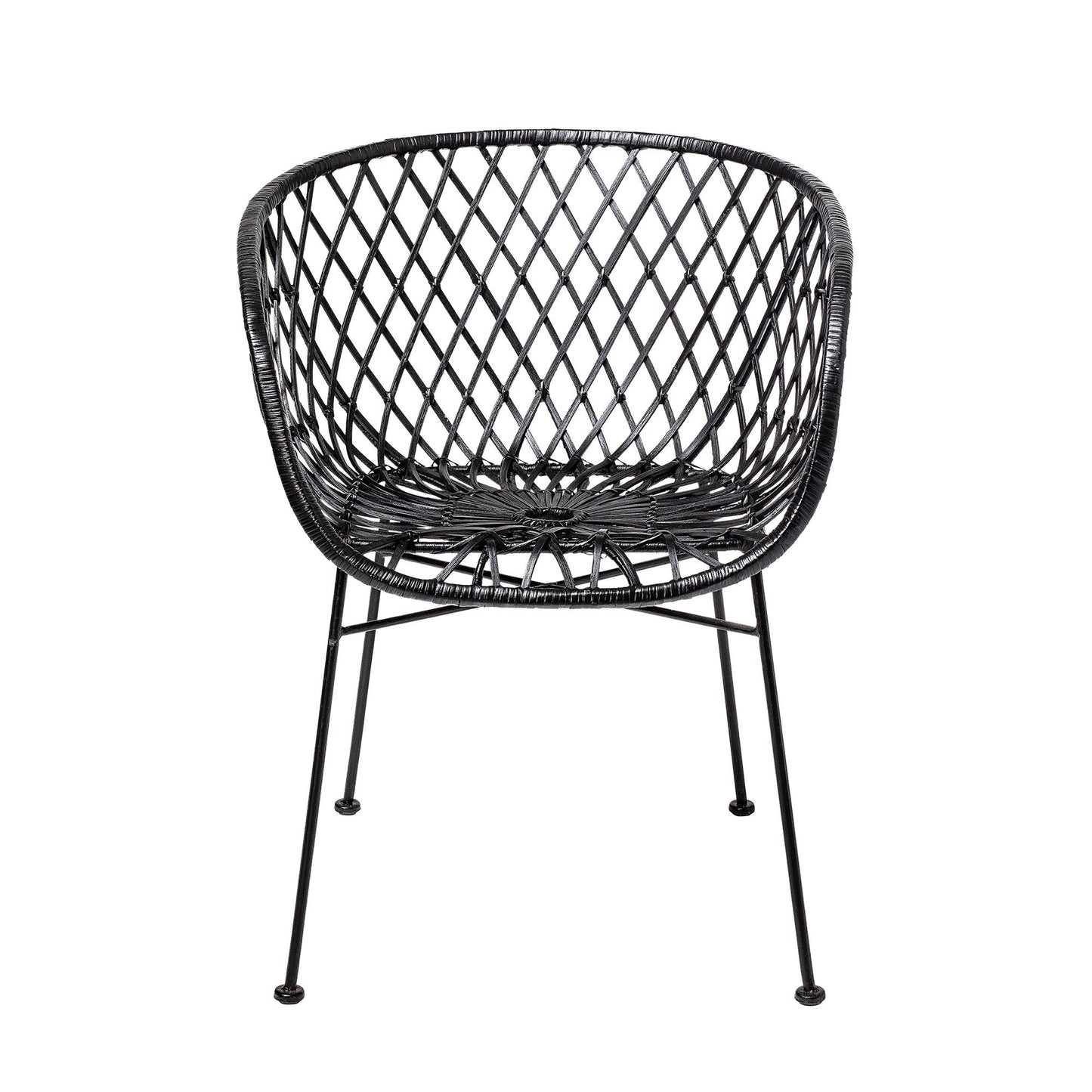 Bloomingville Kama Loungesessel, Schwarz, Rattan