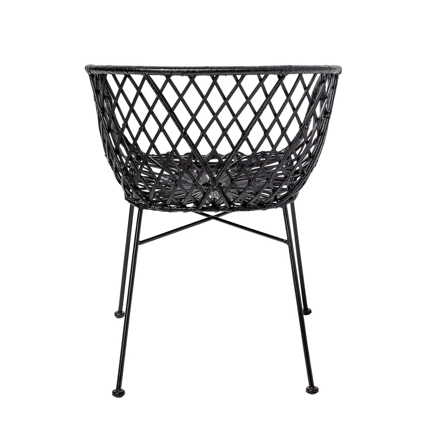 Bloomingville Kama Loungesessel, Schwarz, Rattan