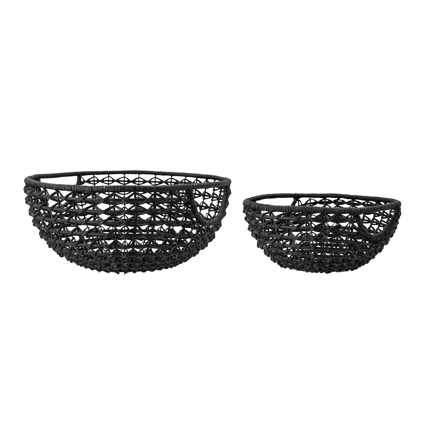 Bloomingville Joane Korb, Schwarz, Rattan