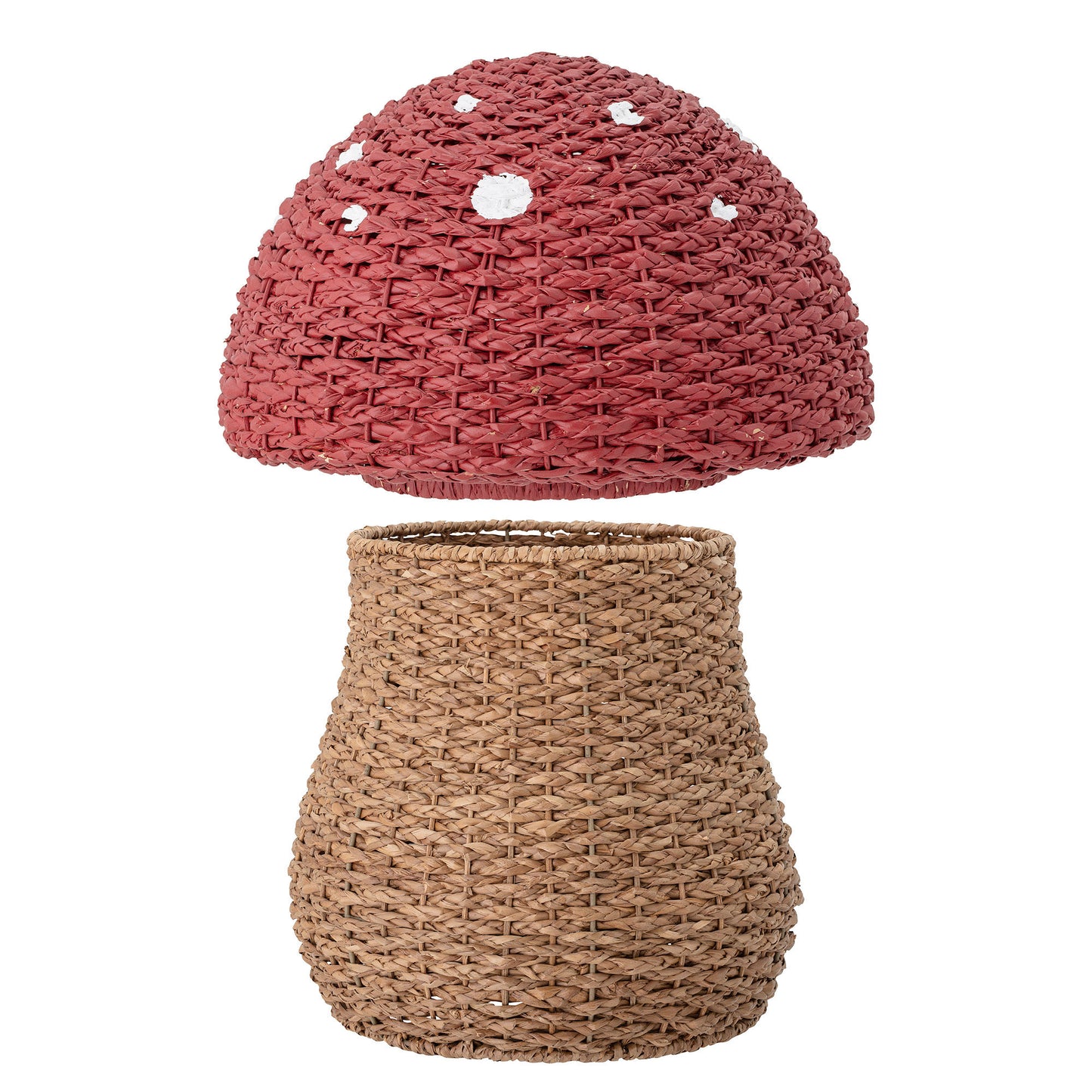 Bloomingville MINI Corintha Korb mit Deckel, Rot, Seegras
