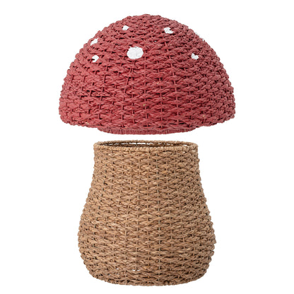 Bloomingville MINI Corintha Korb mit Deckel, Rot, Seegras