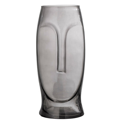 Bloomingville Ditta Vase, Grau, Glas