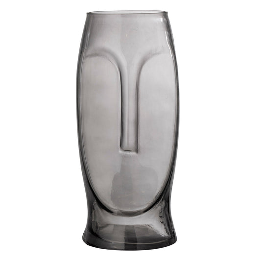 Bloomingville Ditta Vase, Grau, Glas
