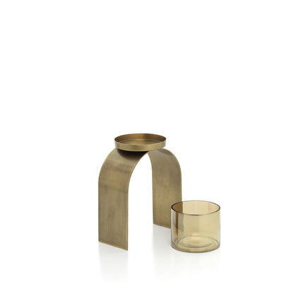 Der Bow Glow Teelichthalter – Gold – 2er Set