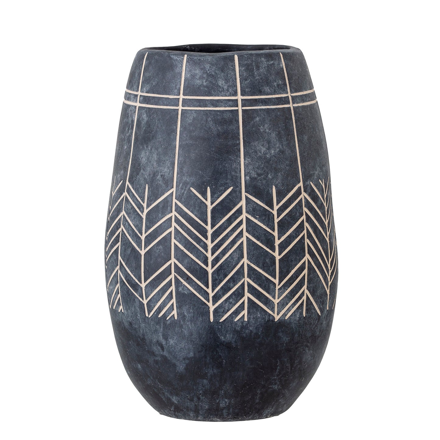 Bloomingville Mahi Deko-Vase, Schwarz, Keramik