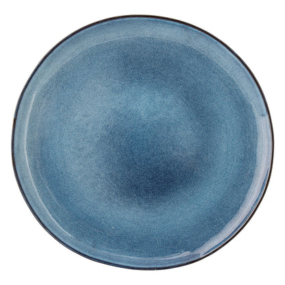 Bloomingville Sandrine Teller, Blue, Steingut