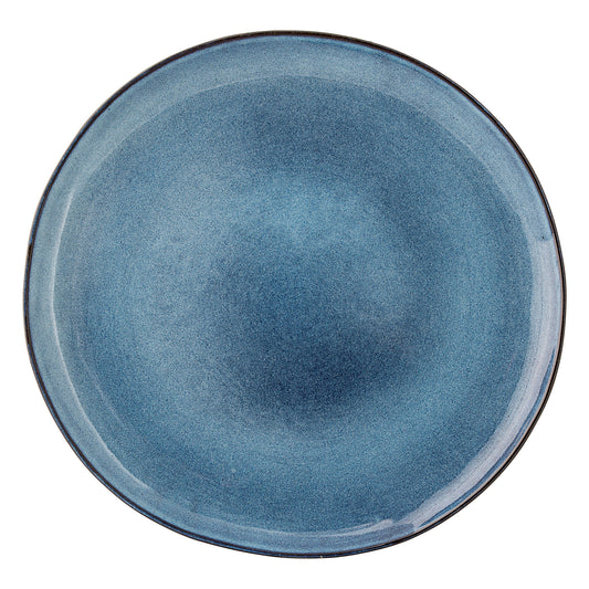 Bloomingville Sandrine Teller, Blue, Steingut
