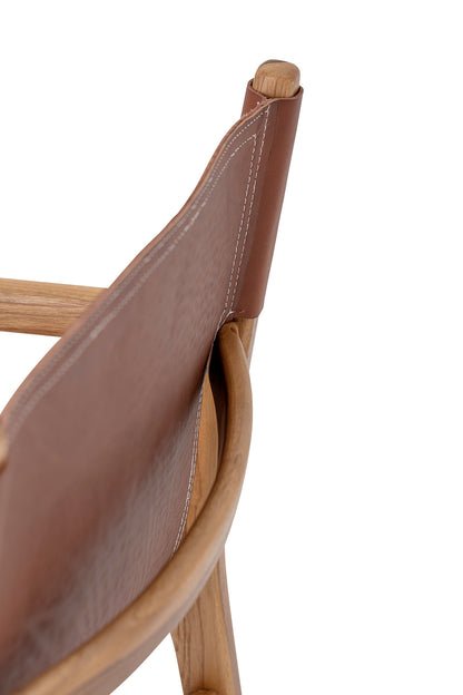 Bloomingville Ollie Loungesessel, Braun, Leder