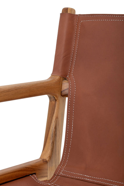 Bloomingville Ollie Loungesessel, Braun, Leder