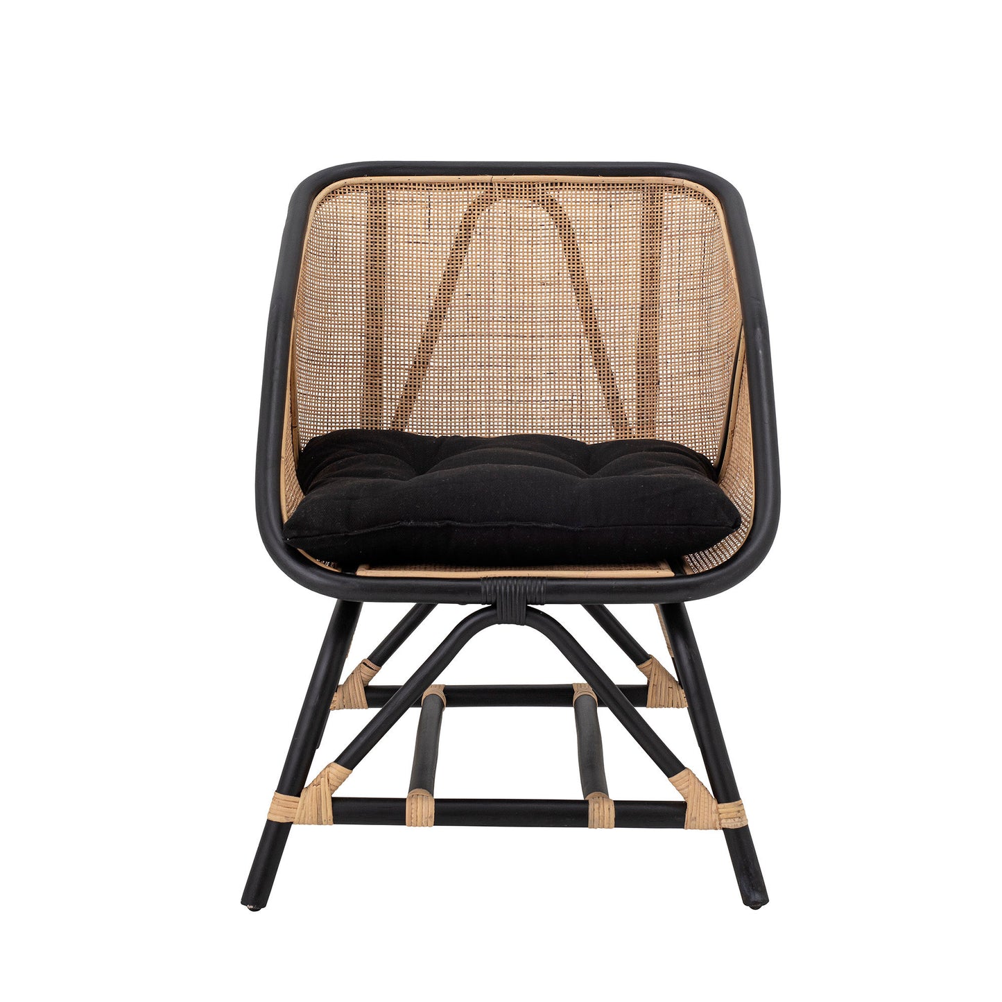 Bloomingville Loue Loungesessel, Schwarz, Rattan