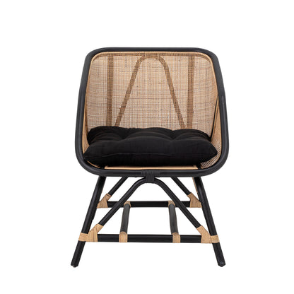 Bloomingville Loue Loungesessel, Schwarz, Rattan