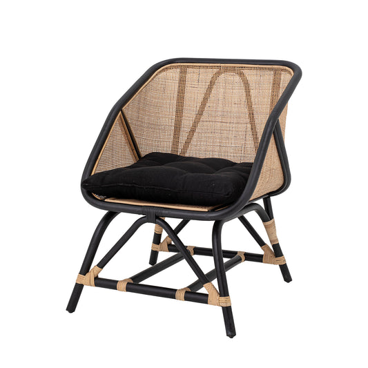 Bloomingville Loue Loungesessel, Schwarz, Rattan