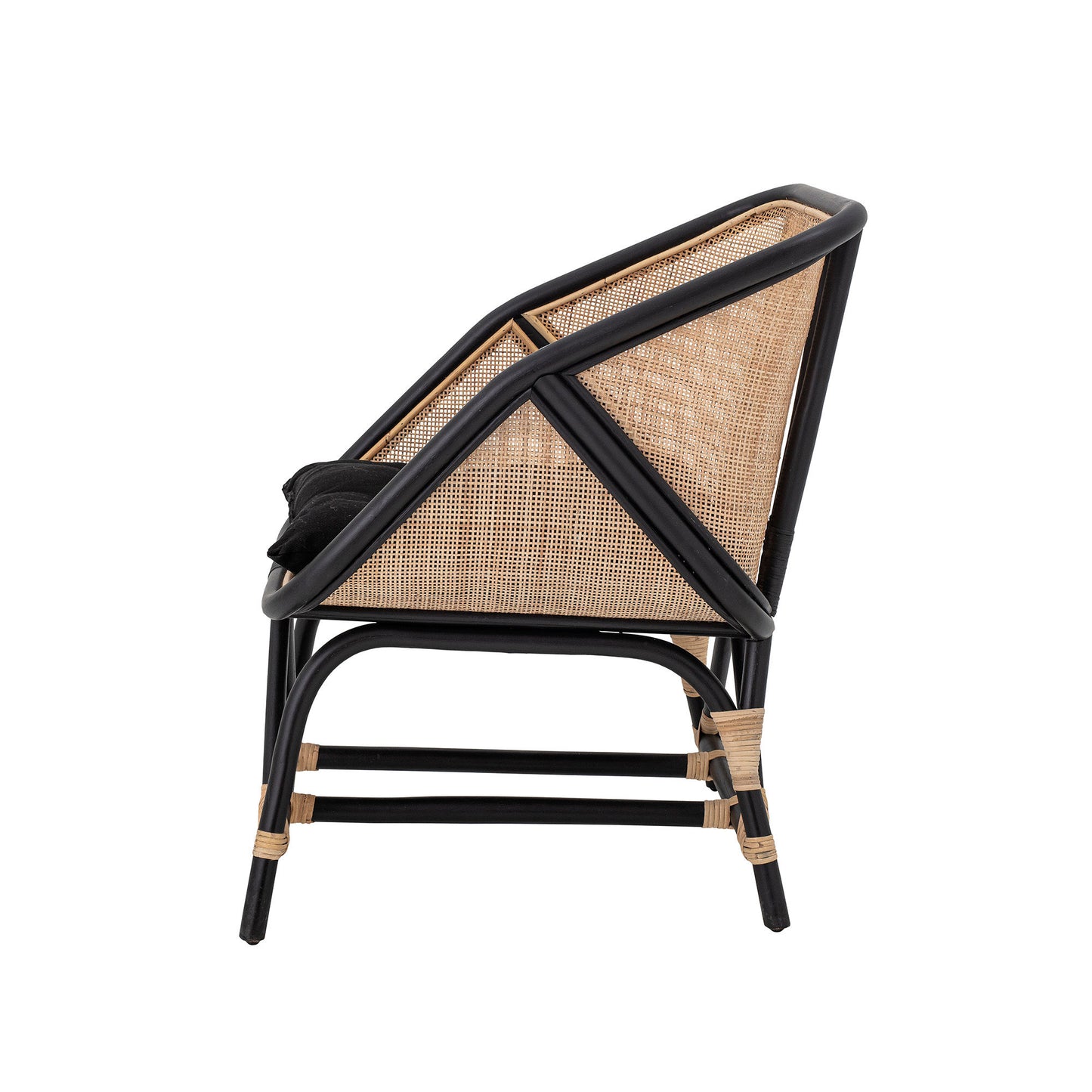 Bloomingville Loue Loungesessel, Schwarz, Rattan