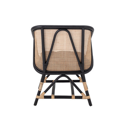 Bloomingville Loue Loungesessel, Schwarz, Rattan