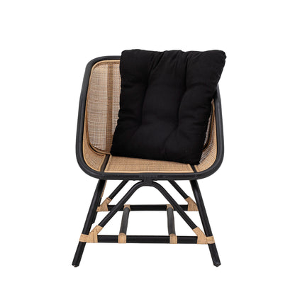 Bloomingville Loue Loungesessel, Schwarz, Rattan