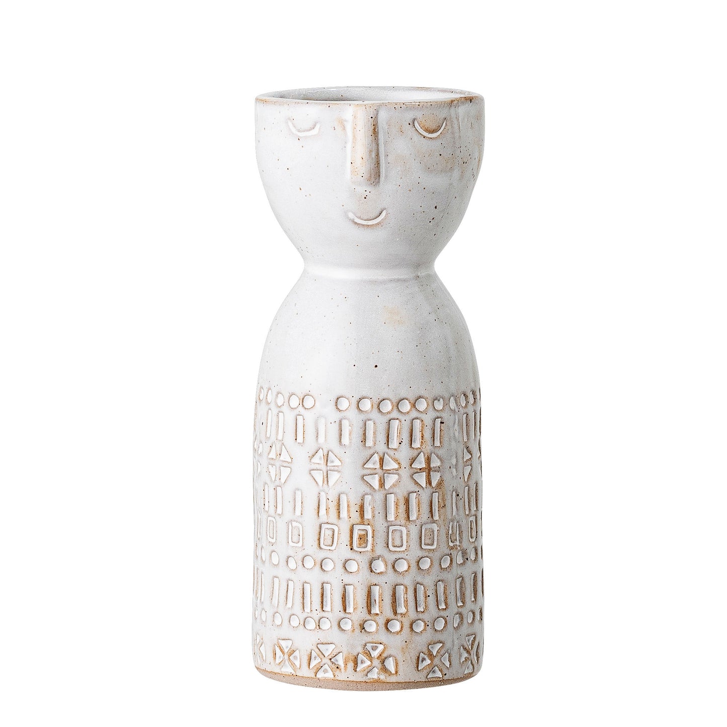Bloomingville Embla Vase, Weiß, Steingut