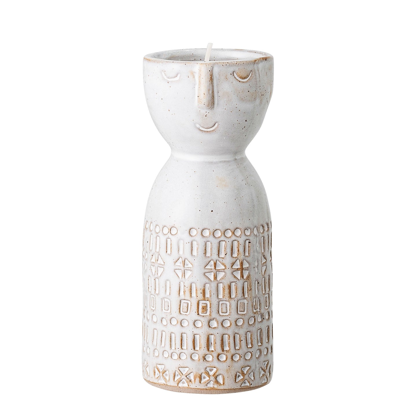 Bloomingville Embla Vase, Weiß, Steingut