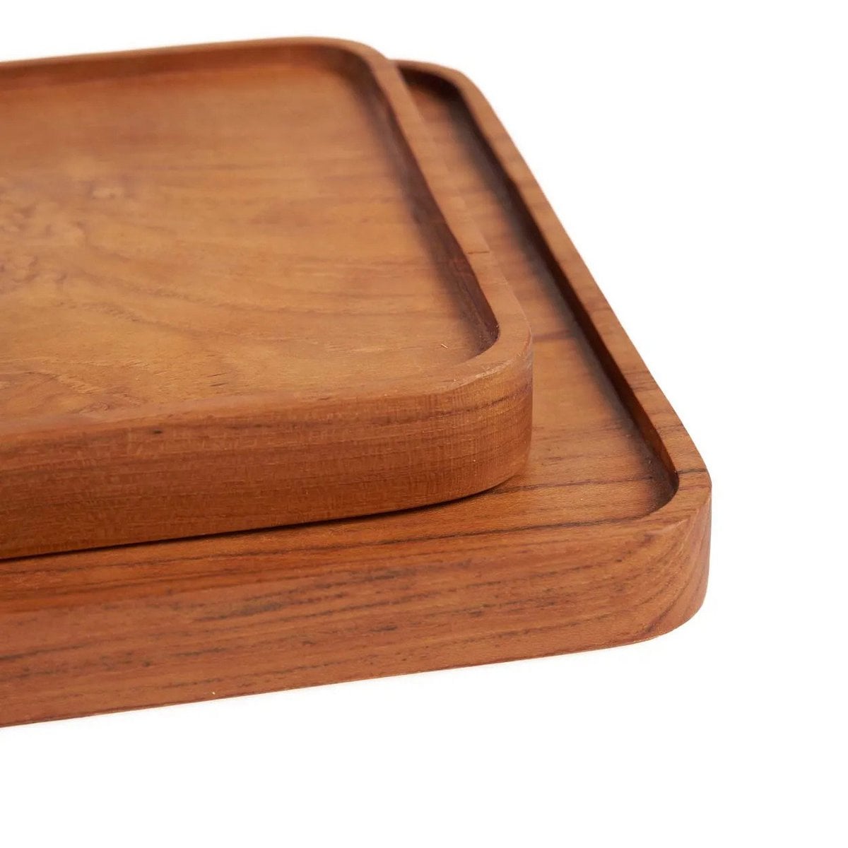 Tablett Teller aus Teakholz – Natur – S