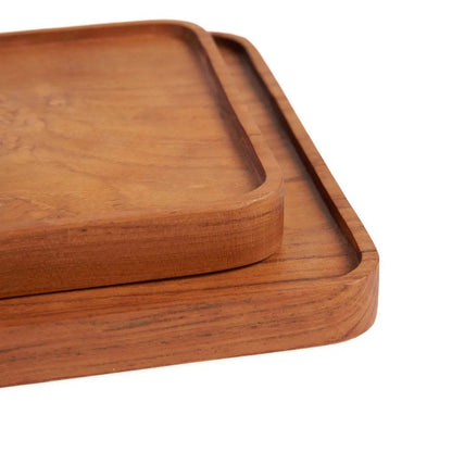 Tablett Teller aus Teakholz – Natur – S